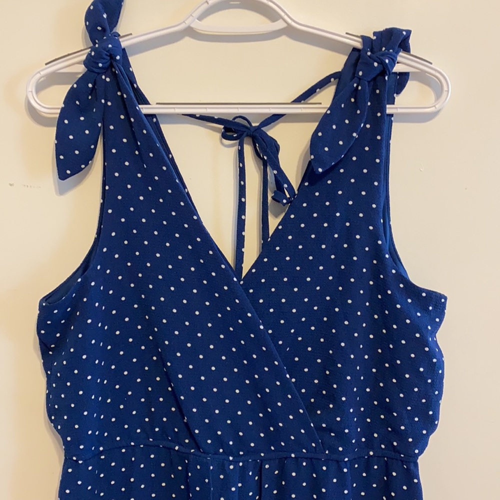 Dress/shorts beautiful polkadot blue white